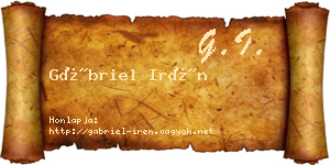 Gábriel Irén névjegykártya