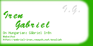 iren gabriel business card