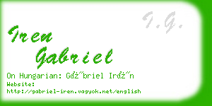 iren gabriel business card